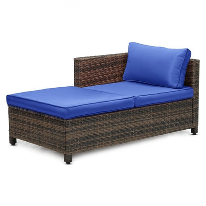 Set di 3 divani componibili in vimini per esterni