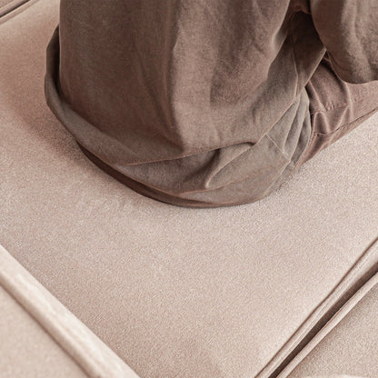 Divano componibile modulare a L a 5 posti in velluto a coste con cuscini multipli