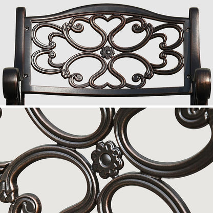 Set da pranzo da giardino in alluminio pressofuso da 5 pezzi con foro per ombrellone