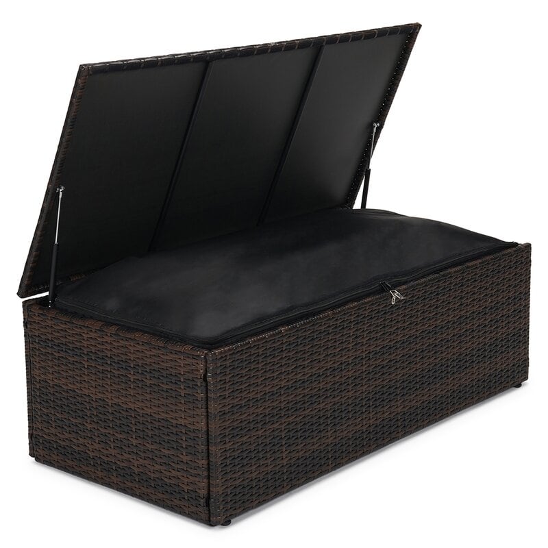 Set di mobili da conversazione in vimini da 5 pezzi per patio