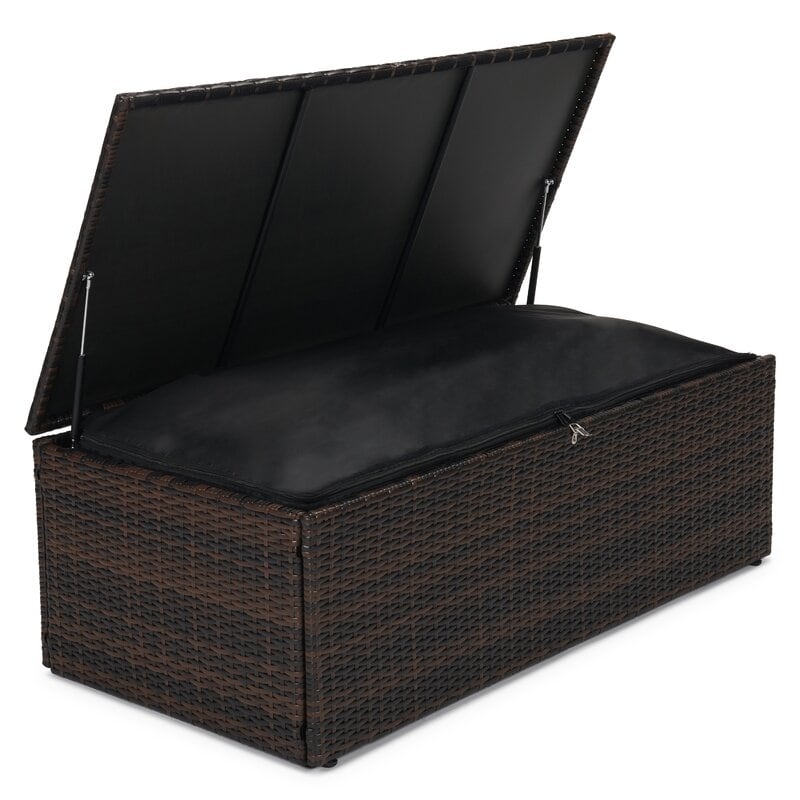 Set di mobili da conversazione in vimini da 5 pezzi per patio