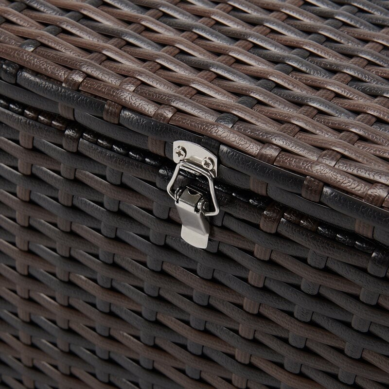 Set di mobili da conversazione in vimini da 5 pezzi per patio