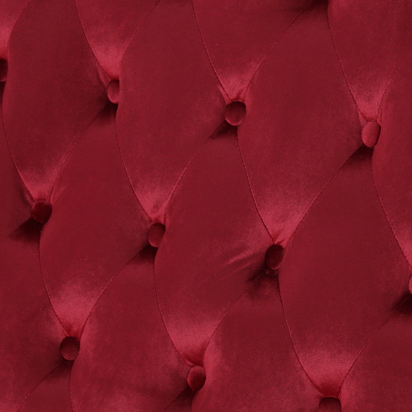 Divano a due posti con schienale alto, capitonné, in velluto con bottoni e gambe in legno, per soggiorno, 50,25