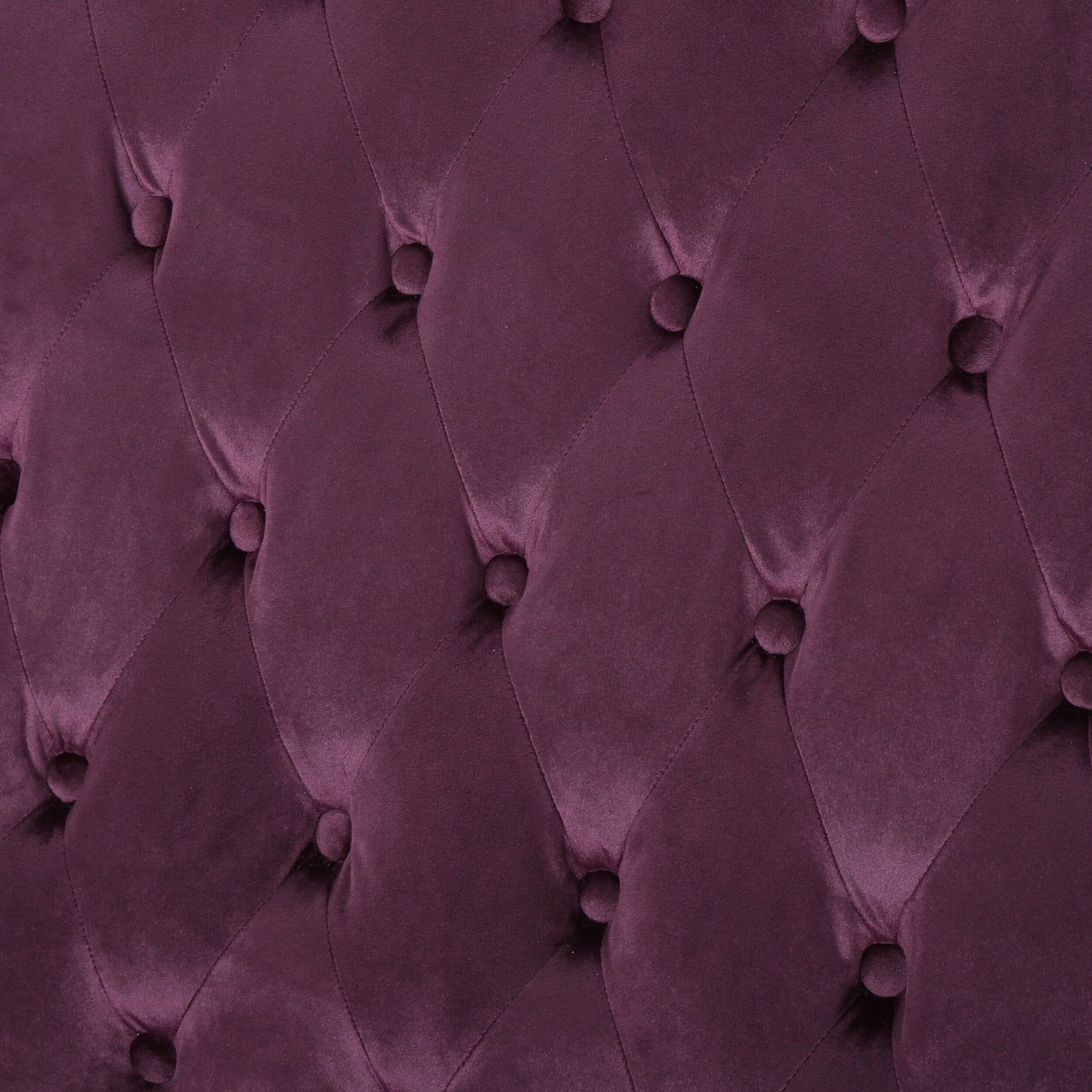 Divano a due posti con schienale alto, capitonné, in velluto con bottoni e gambe in legno, per soggiorno, 50,25