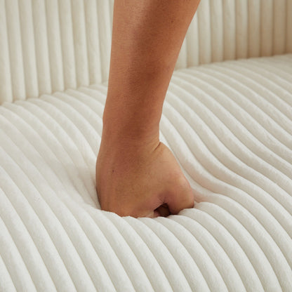 Divano moderno a due posti da 50,78 pollici, divano a due posti rivestito in tessuto di velluto a coste, divano a due posti con gambe in legno naturale