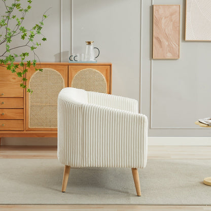 Divano moderno a due posti da 50,78 pollici, divano a due posti rivestito in tessuto di velluto a coste, divano a due posti con gambe in legno naturale