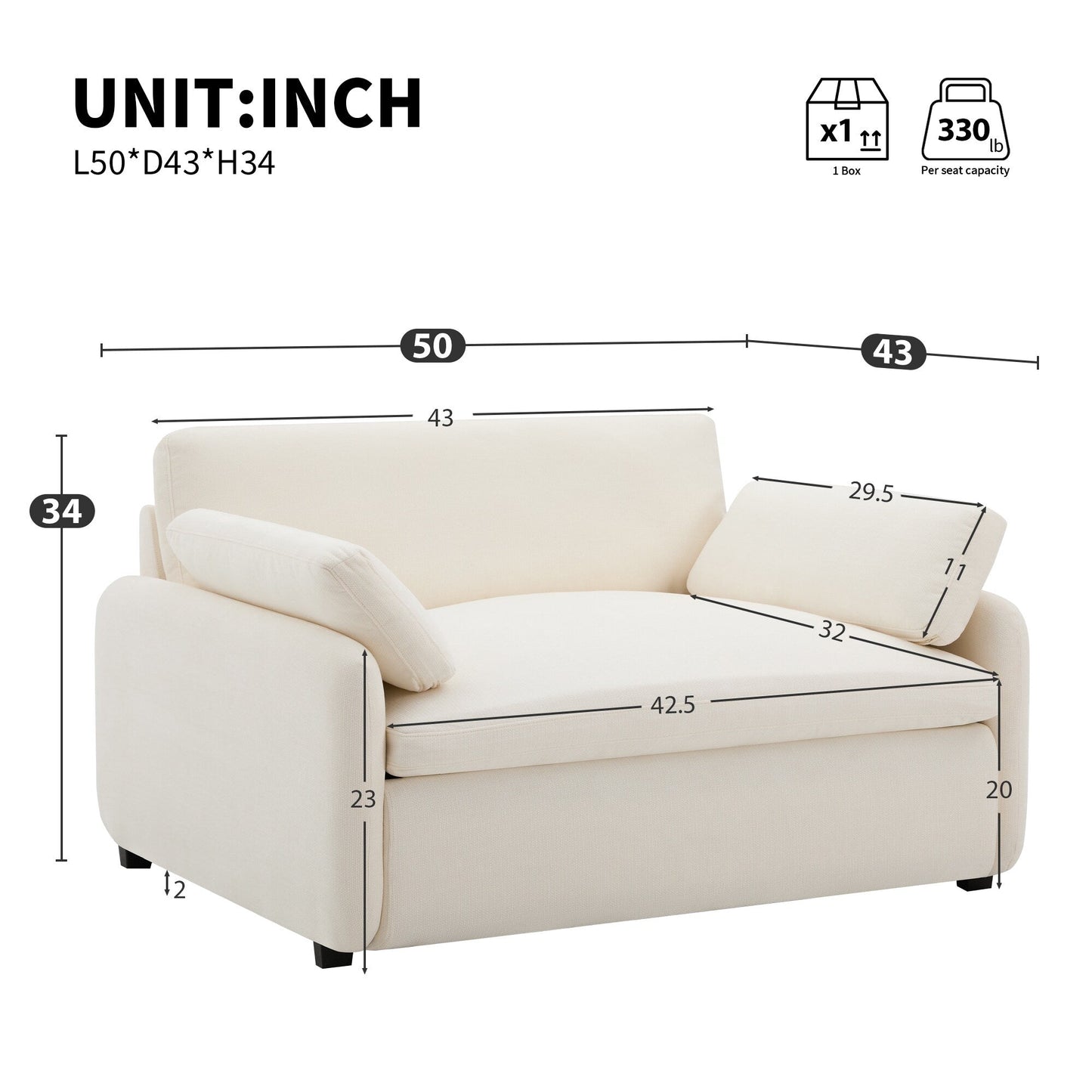 Poltrona singola in ciniglia oversize 50*43, poltrona con seduta ampia e profonda, poltrona moderna imbottita e comoda