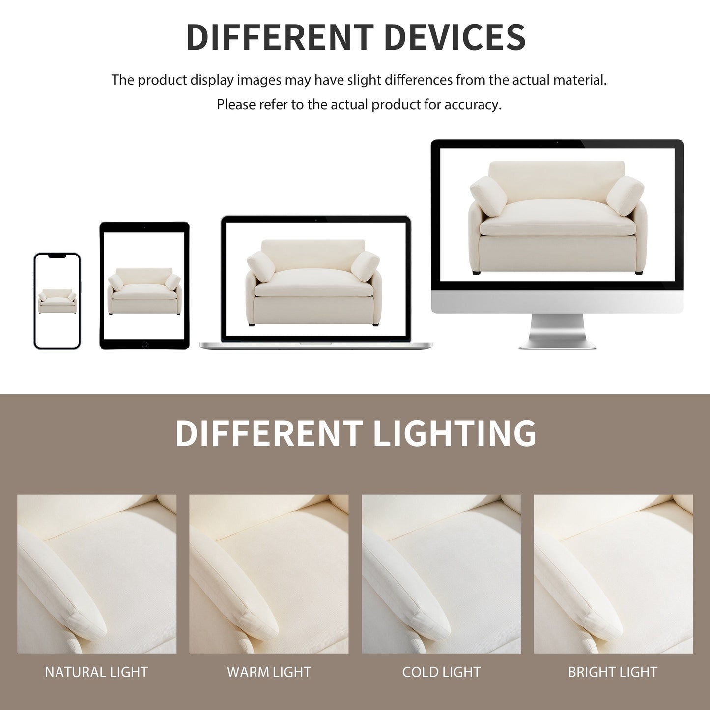 Poltrona singola in ciniglia oversize 50*43, poltrona con seduta ampia e profonda, poltrona moderna imbottita e comoda