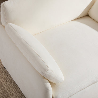 Poltrona singola in ciniglia oversize 50*43, poltrona con seduta ampia e profonda, poltrona moderna imbottita e comoda