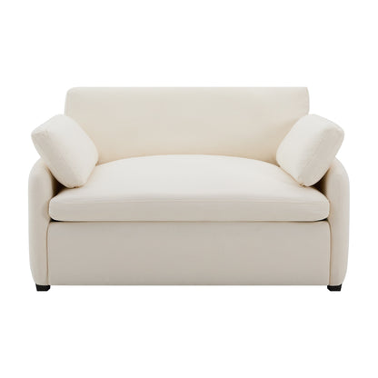 Poltrona singola in ciniglia oversize 50*43, poltrona con seduta ampia e profonda, poltrona moderna imbottita e comoda