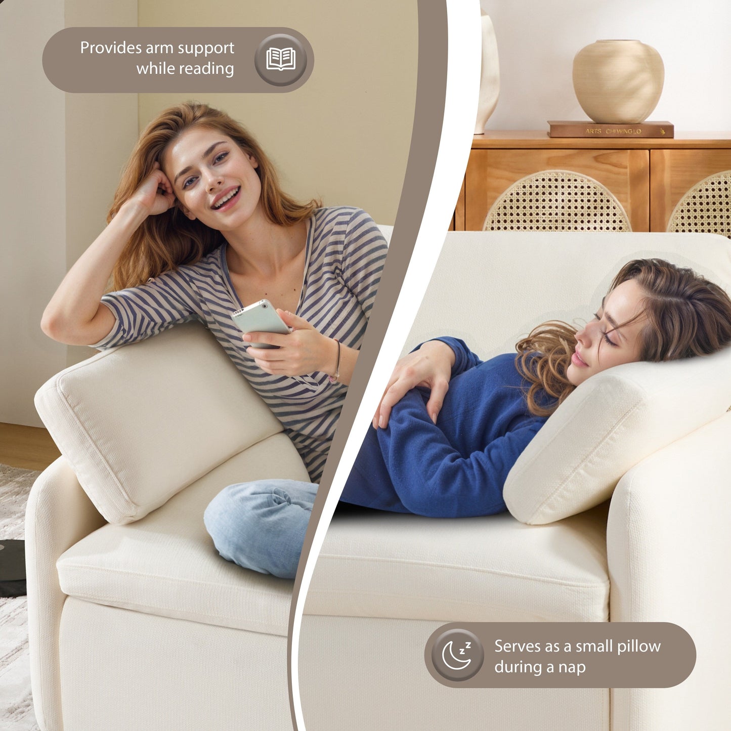 Poltrona singola in ciniglia oversize 50*43, poltrona con seduta ampia e profonda, poltrona moderna imbottita e comoda