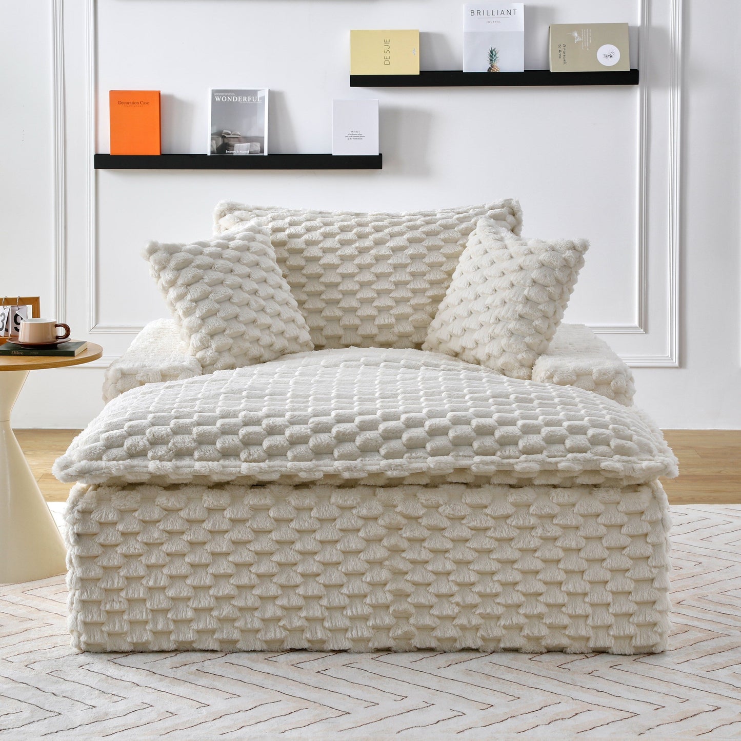 Divano comfort da 51 pollici: due cuscini e uno schienale, adatto a molteplici scenari in camere da letto e soggiorni