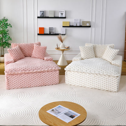 Divano comfort da 51 pollici: due cuscini e uno schienale, adatto a molteplici scenari in camere da letto e soggiorni