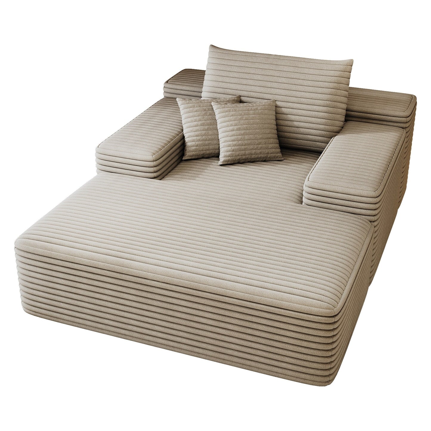 Divano a 2 posti in velluto a coste 51.2 - Seduta profonda a forma di nuvola, capacità di carico di 600 libbre, nessun montaggio richiesto, con cuscini ergonomici