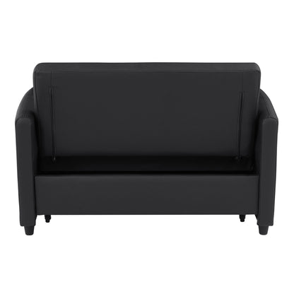 Divano letto trasformabile in PU da 51,57 pollici con 3 porte USB, capacità di carico di 400 libbre e meccanismo letto estraibile