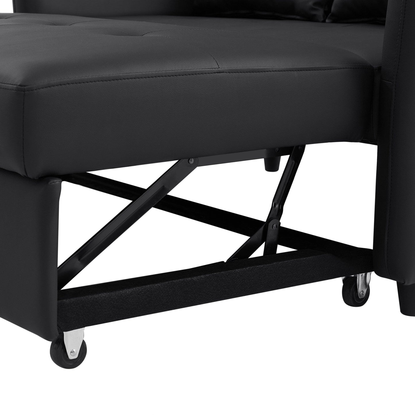 Divano letto trasformabile in PU da 51,57 pollici con 3 porte USB, capacità di carico di 400 libbre e meccanismo letto estraibile