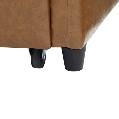 Divano letto trasformabile in PU da 51,57 pollici con 3 porte USB, capacità di carico di 400 libbre e meccanismo letto estraibile