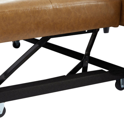 Divano letto trasformabile in PU da 51,57 pollici con 3 porte USB, capacità di carico di 400 libbre e meccanismo letto estraibile