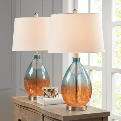 Lampada da tavolo in vetro 510 Design Cortina Ombre, set da 2