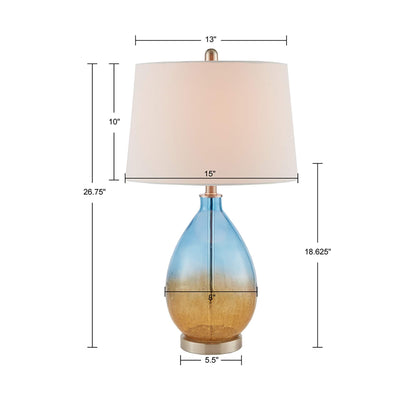 Lampada da tavolo in vetro 510 Design Cortina Ombre, set da 2