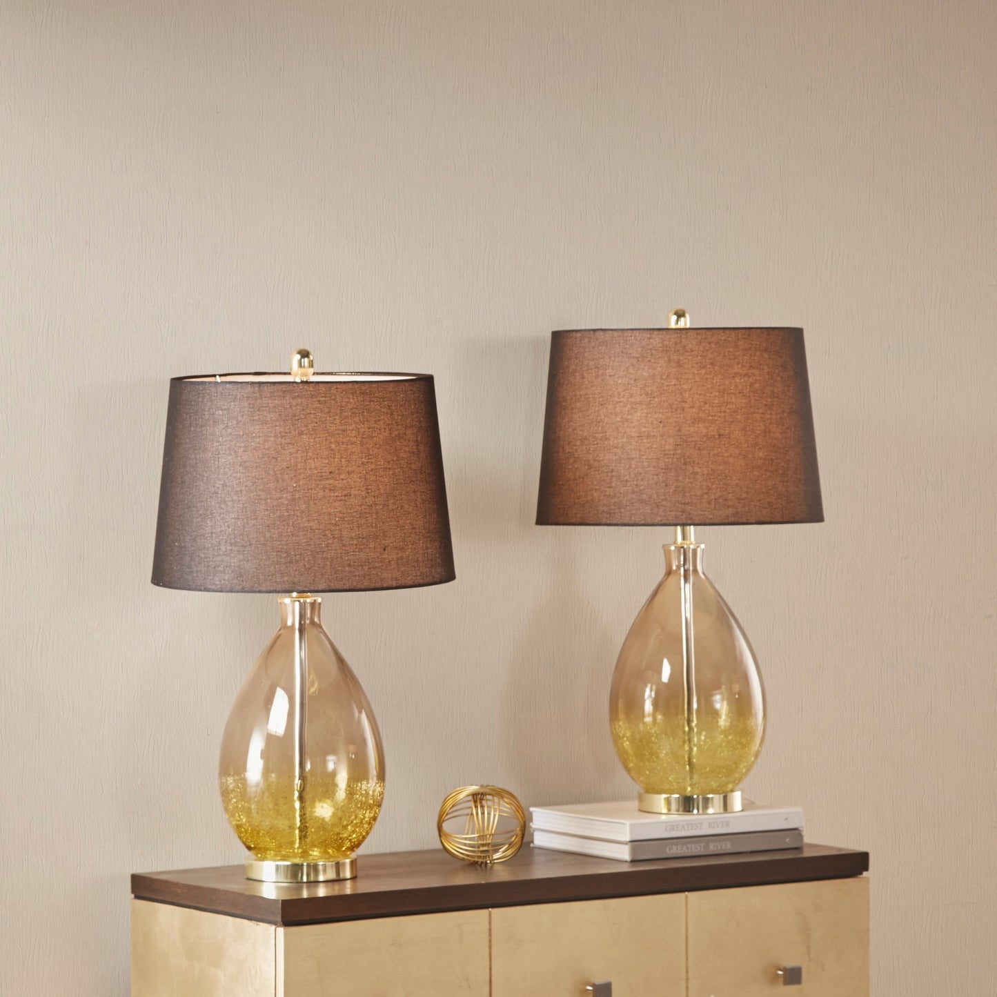 Lampada da tavolo in vetro 510 Design Cortina Ombre, set da 2