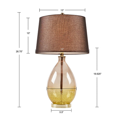 Lampada da tavolo in vetro 510 Design Cortina Ombre, set da 2