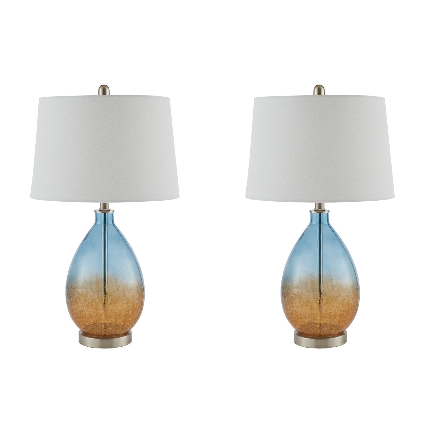 Lampada da tavolo in vetro 510 Design Cortina Ombre, set da 2