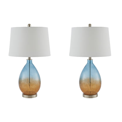 Lampada da tavolo in vetro 510 Design Cortina Ombre, set da 2