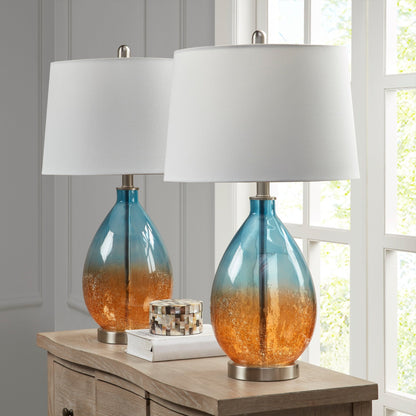 Lampada da tavolo in vetro 510 Design Cortina Ombre, set da 2