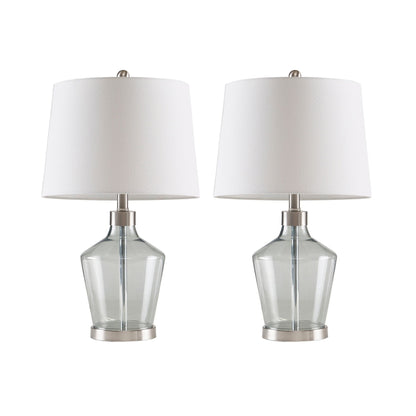 Lampada da tavolo angolare in vetro 510 Design Harmony, set da 2