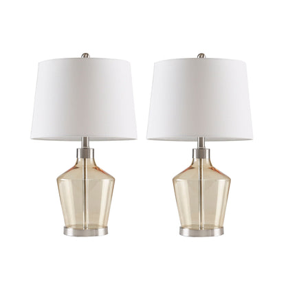 Lampada da tavolo angolare in vetro 510 Design Harmony, set da 2