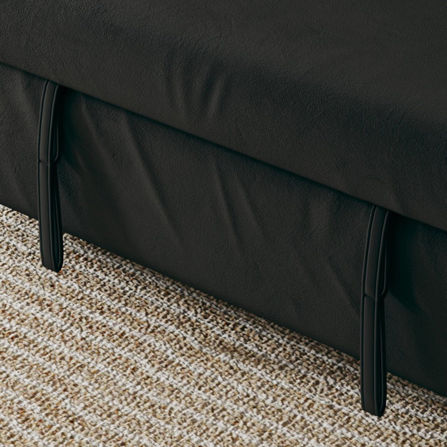 Divano letto in velluto da 54 pollici - Design multiuso con letto matrimoniale retrattile e braccioli portaoggetti