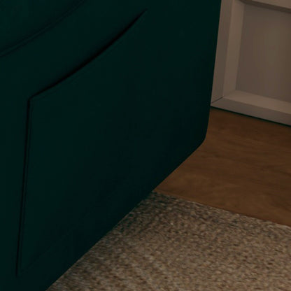 Divano letto in velluto da 54 pollici - Design multiuso con letto matrimoniale retrattile e braccioli portaoggetti