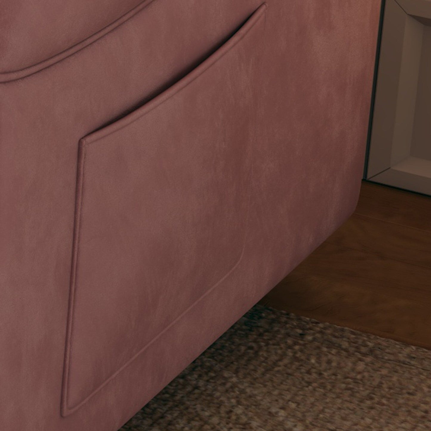 Divano letto in velluto da 54 pollici - Design multiuso con letto matrimoniale retrattile e braccioli portaoggetti