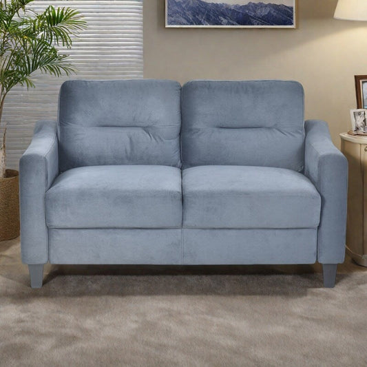 Divano componibile a 2 posti in velluto 54.3 con cuscini staccabili