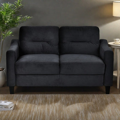 Divano componibile a 2 posti in velluto 54.3 con cuscini staccabili