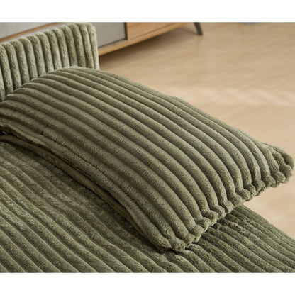 Poltrona chaise longue oversize da 54,75 W, divano letto imbottito e soffice con 2 cuscini