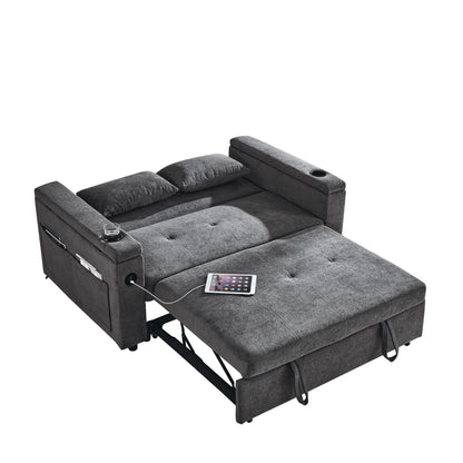 Divano letto reclinabile a due posti con estrazione totale da 54 pollici