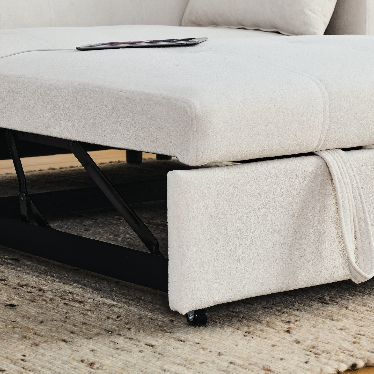 Divano letto reclinabile a due posti con estrazione totale da 54 pollici