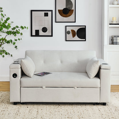 Divano letto reclinabile a due posti con estrazione totale da 54 pollici