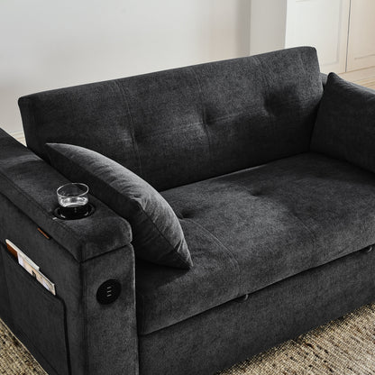 Divano letto reclinabile a due posti con estrazione totale da 54 pollici