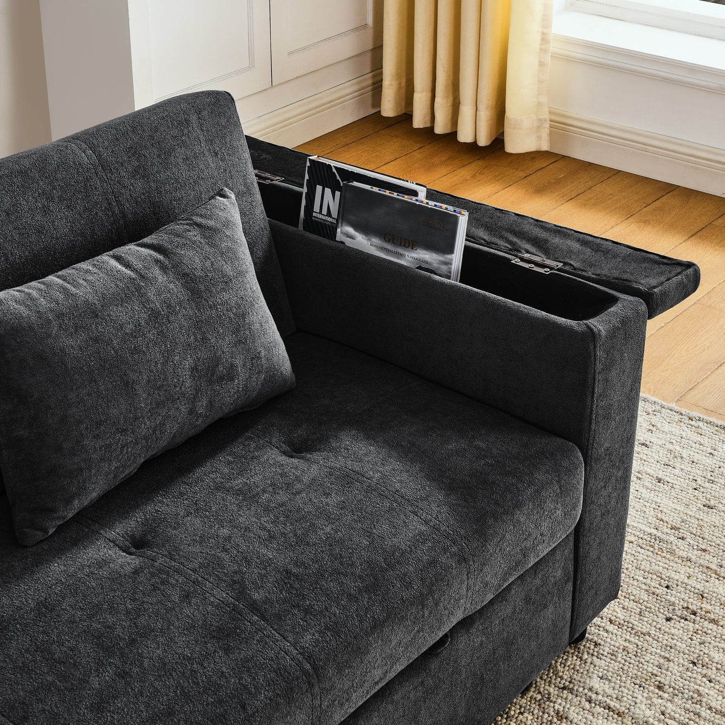 Divano letto reclinabile a due posti con estrazione totale da 54 pollici