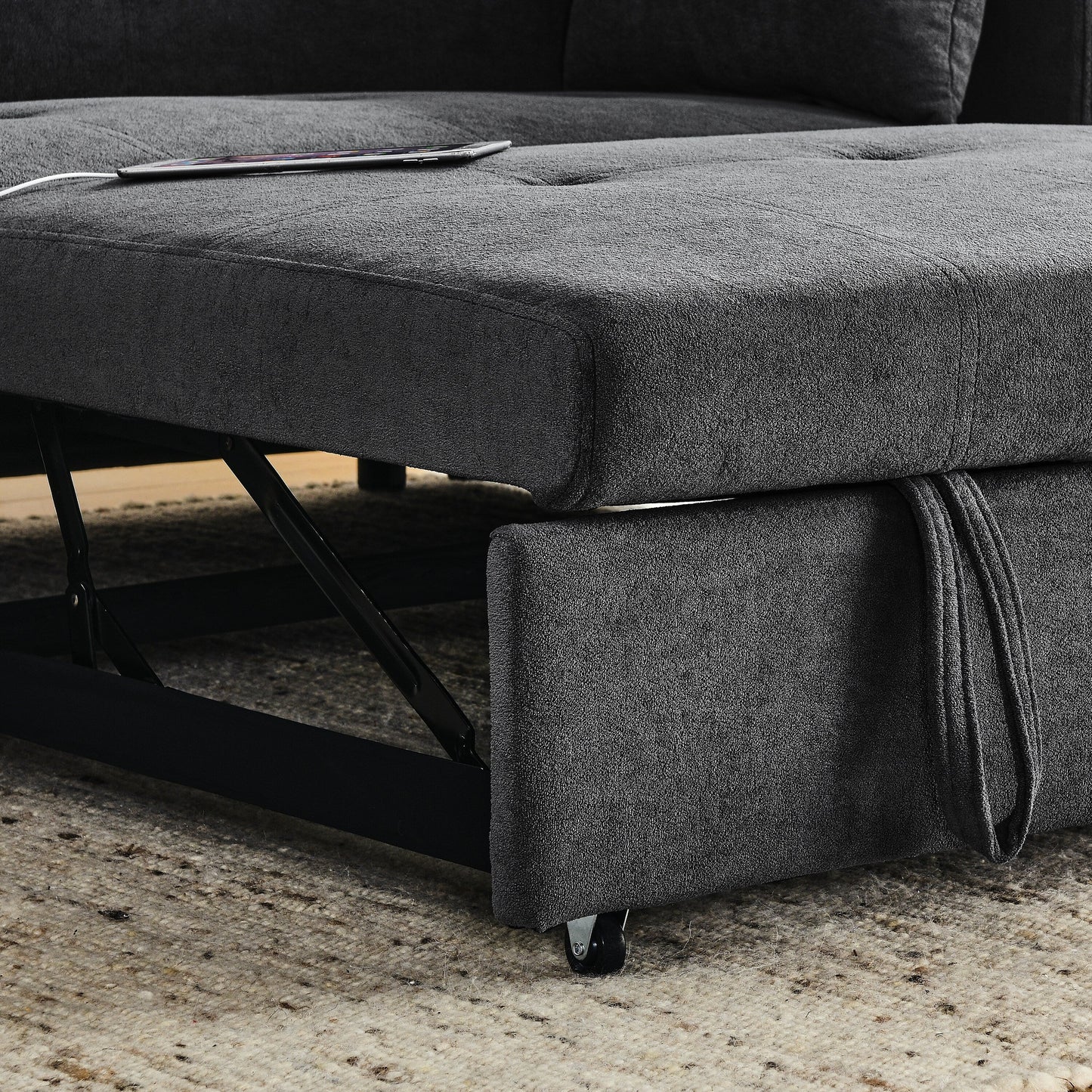 Divano letto reclinabile a due posti con estrazione totale da 54 pollici