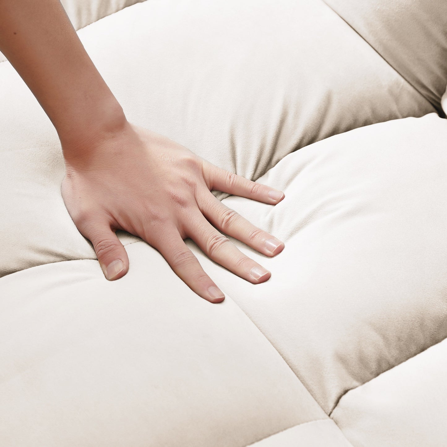 Divano letto trasformabile 2 in 1 in velluto 55.2 con schienale regolabile