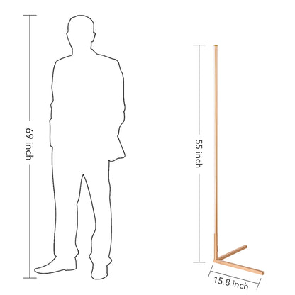 Lampada da terra minimalista a LED con angolo in metallo RGB da 55 cm