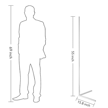 Lampada da terra minimalista a LED con angolo in metallo RGB da 55 cm