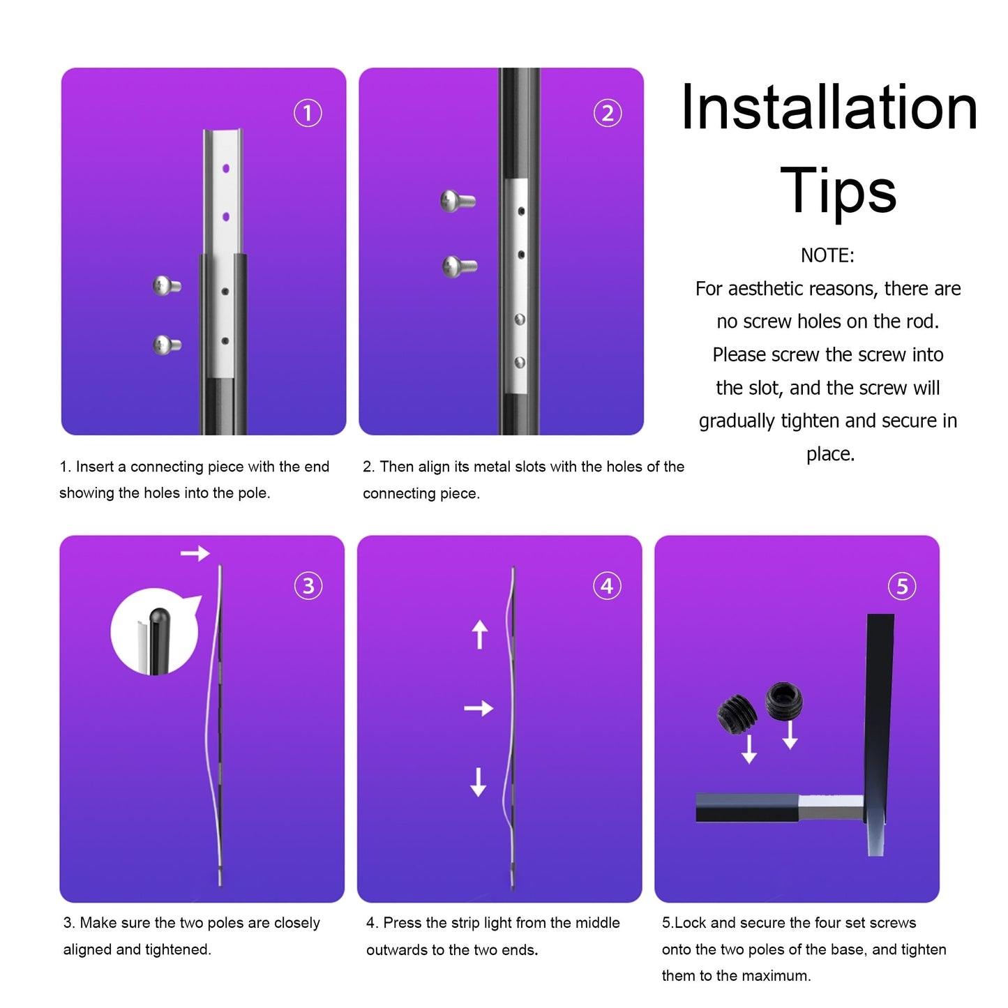 Lampada da terra minimalista a LED con angolo in metallo RGB da 55 cm