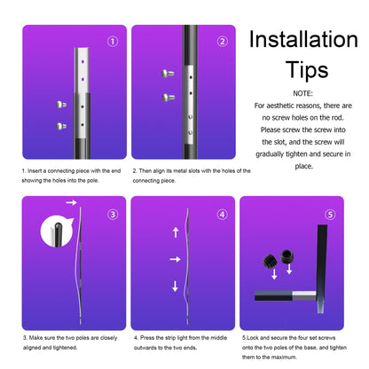 Lampada da terra minimalista a LED con angolo in metallo RGB da 55 cm