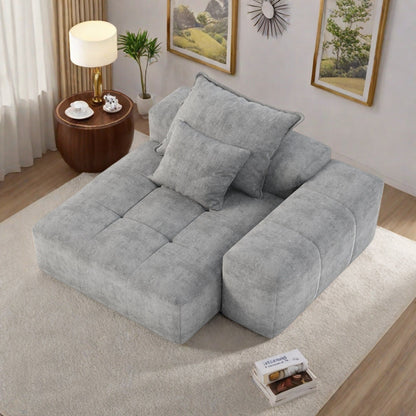 Divano a 2 posti in schiuma da 56,7 pollici con 2 cuscini per soggiorno e camera da letto