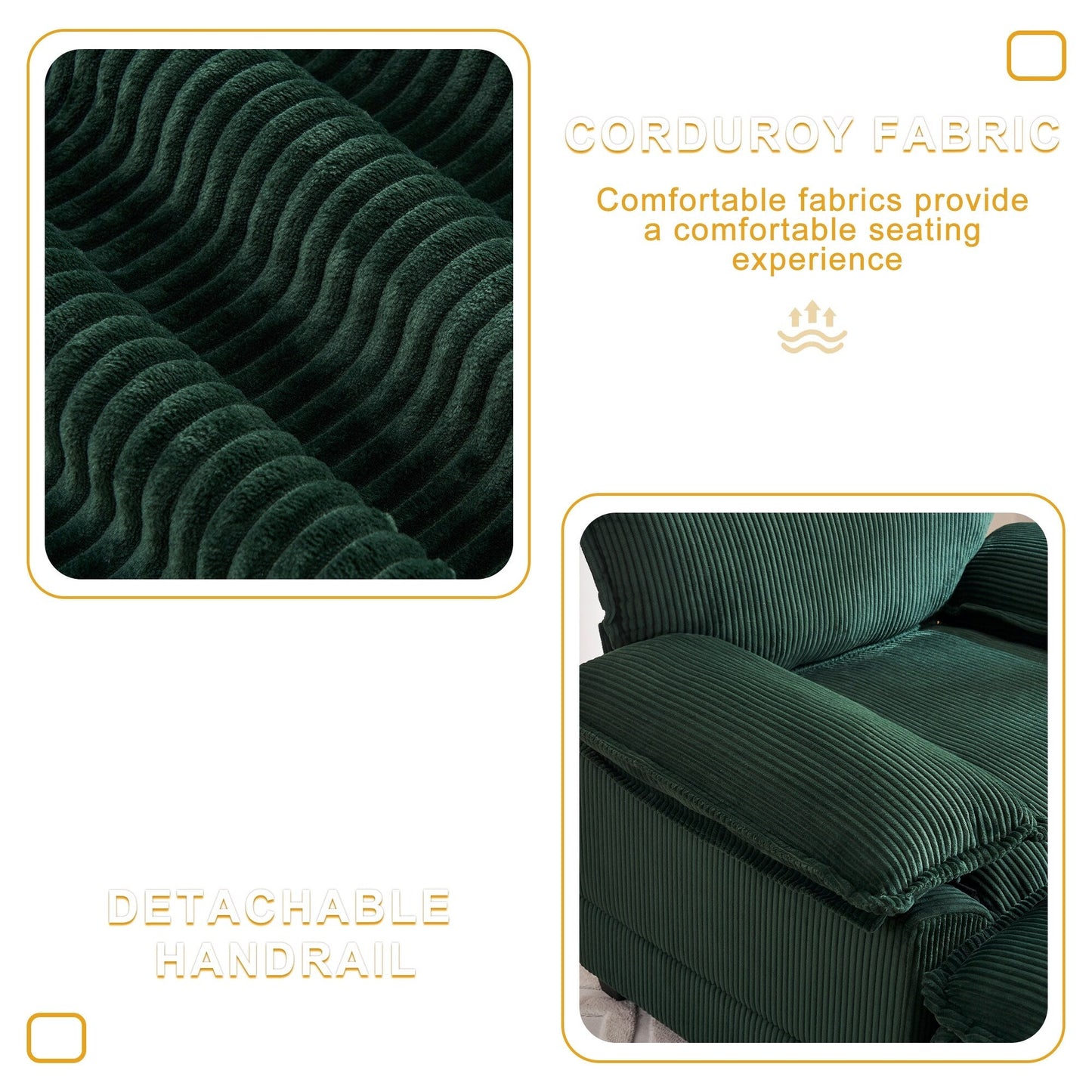Poltrona oversize da 56,9 W con pouf, poltrona da lettura per camera da letto, divano letto girevole, divano reclinabile singolo moderno oversize